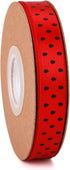 Watermelon Satin Craft Ribbon 40 Yards Red Green Black Fruit Printed for Gift Wrapping, DIY Bows, Party Decorations