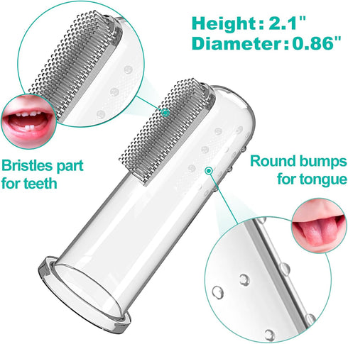 Baby Toothbrush Set, 6 Pcs Soft Silicone Finger Toothbrush for Newborns, 0-6 Months, 6-12 Months with Boxes