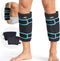 Shin Splint Ice Packs for Injuries, Reusable Gel Cold Compression Sleeve (Pack of 2)