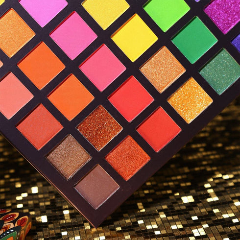 UCANBE EXOTIC FLAVORS Neon Eyeshadow Makeup Palette - 48 Colorful High Pigmented Rainbow Matte Shimmer Glitter Eye