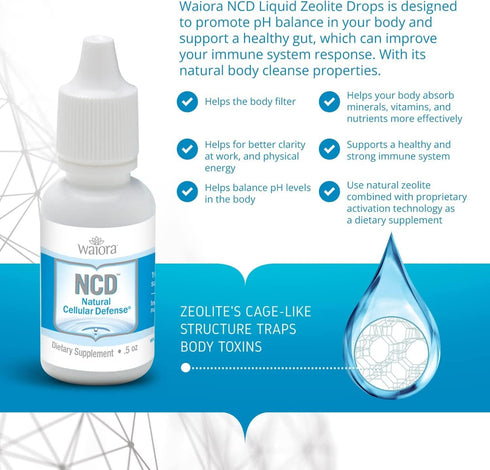 Immune .5 oz 90 Natural Cellular Defense (NCD) Liquid Supplement, Advanced Mineral & Botanical Formula, Daily