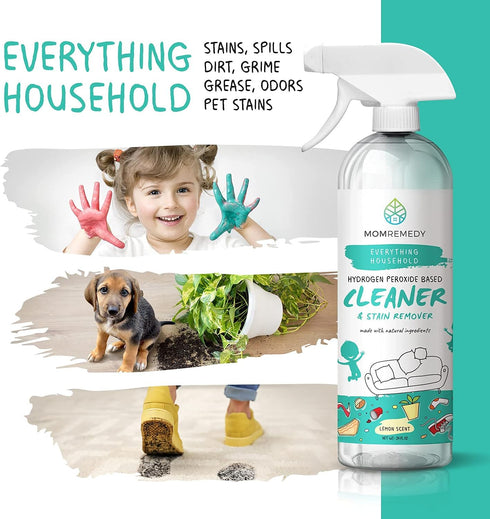Hydrogen Peroxide All Purpose Cleaning Spray, 64oz Refill, Non-Toxic Multipurpose Home Cleaner, Fabric and Laundry