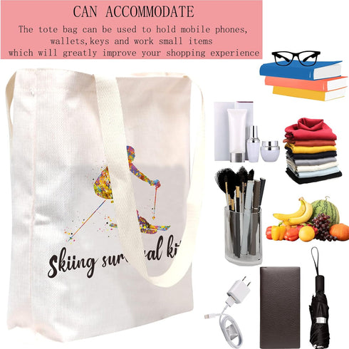 POFULL Skiing Bag, Skiing Team Gifts, Survival Kit for Ski Lovers, Cosmetic Bag