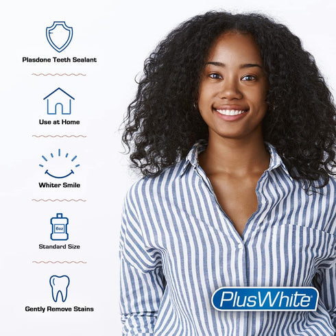 Plus White Post Whitening Stain Rinse, Dentist Recommended, Protects Against Smoking, Wine, & Coffee, 6 oz (Pack of 2)