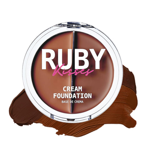 Ruby Kisses 3D Face Creator Cream Foundation & Concealer, Medium to Full Coverage, Non-Greasy, 12 Hours (Level 15)