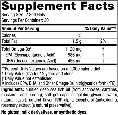 Nordic Naturals Ultimate Omega 2X Teen, Strawberry - 60 Mini Soft Gels - 1120 mg Total Omega-3s for Brain Health