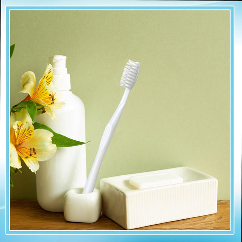 Tessco 500 Pcs Disposable Toothbrushes, Individually Wrapped Soft Bristle Tooth Brush Set for Adults Oral Hygiene