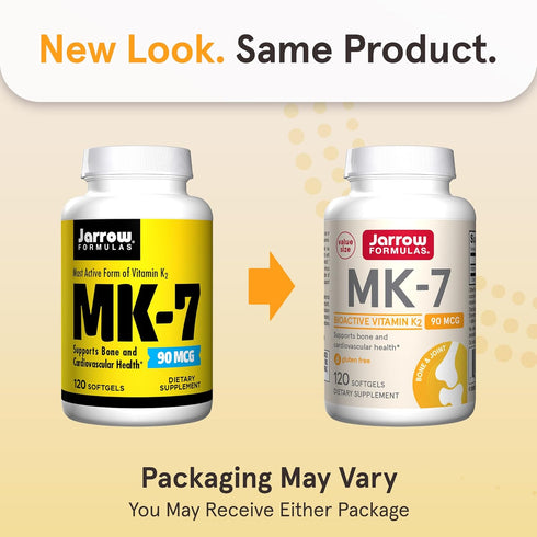 MK-7 90 K2-120 K2 MK-7 Jarrow Formulas mcg - Bioactive Form of Vitamin Servings (Softgels) - for Bone & Cardiovascular
