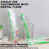 Disposable Toothbrushes with Toothpaste - 200Pcs Green Individually Wrapped Travel Toothbrushes and Dental Floss Kit