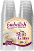 Embellish Crystal Clear Hard Plastic 1oz Clear Shot Glass, Pack of 50