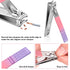 Manicure Set, Travel Mini Nail Clippers Kit, 10pcs Stainless Steel Grooming Tools (Pink Purple)