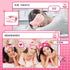 Newcotte 24 Pcs Sleepover Party Supplies for Girls, 12 Pcs Plush Sleep Eye Mask and 12 Pcs Bow Hair Band (Cute Style)