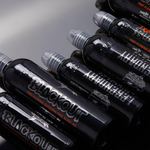 World Famous Tattoo Ink - Blackout Black, Ultra-Thin Black Tattoo Ink for Lining, Shading & Portrait Work