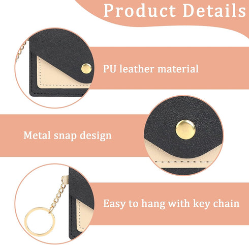 Mozeat Lens 2 Pack Packet 4.3 3 Inch Birth Control Pills Case Sleeve X PU Leather Wallet Pill Holder Privacy Protection