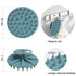 INNERNEED Scalp Massager Shampoo Brush, Wet & Dry Manual Scalp Care Head Scrubber Hair Washing, Soft Silicone Bristles, for Hair Growth, Dandruff Removal (Dark Green)