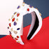 MOLOCH American Flag Headband 4th of July Headband Red White Blue USA Stars Knotted Headband for Women Rhinestone Crystal Patriotic Hairband Party Hair Accessory
