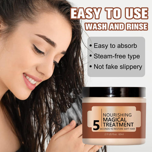 OUHOE Nourishing Magical Treatment - Magical Hair Mask, Deep Conditioner for Dry Damaged Hair (2Pcs)