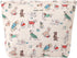 Quilted Cotton Makeup Bag, Cute Animal Cosmetic Bag, Large Capacity Travel Toiletry Bag for Women and Girls (01Dog)