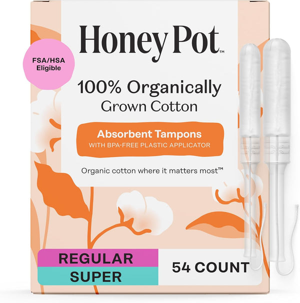 The Honey Pot Company - Multipack -100% Organic Cotton Core Tampons w/Bio