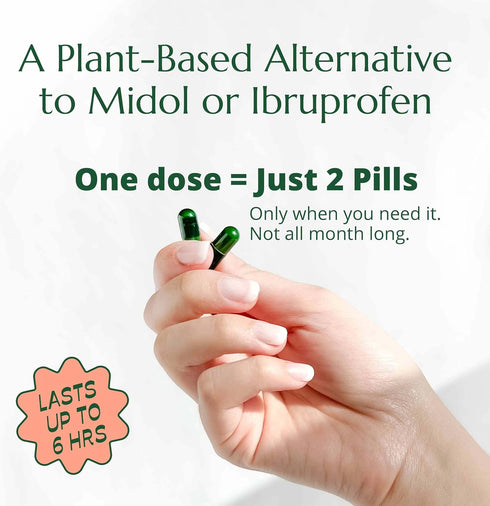 PMS & Period Relief Supplement: No More Cramps, Mood Swings, or Bloating, 12 Count