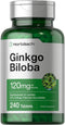 Horbaeach Ginkgo Biloba 120mg, 240 Tablets, Gluten Free & Non-GMO Supplement