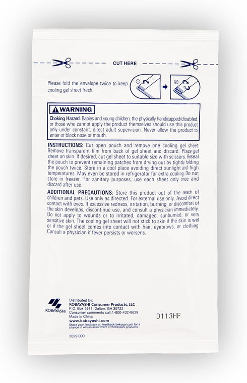 BeKoool Kids Fever Non-Medicated Cooling Mint Vapor Sheets, 4 Count
