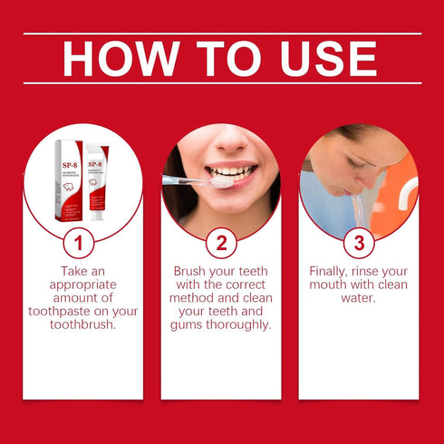 Vitacamy 2Pcs SP8 Toothpaste,SP-8 Probiotic Whitening ToothpasteUltra Whitening,Provides Total Protection for Gums