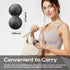 QLDT Hard Peanut Massage Ball - Dual Lacrosse Ball for Myofascial Release,Yoga & Deep Tissue Massage,Plantar Fasciitis