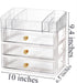 Coloch 3 Drawers Plastic Makeup Organizer, Vanity Countertop Cosmetics Display Case for Makeup, Skincare, Jewelry