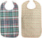 Personal Touch Health Care Apparel Adult Bib with Waterproof Vinyl Backing Washable 17x34 Plaid (Snap Closure) Made