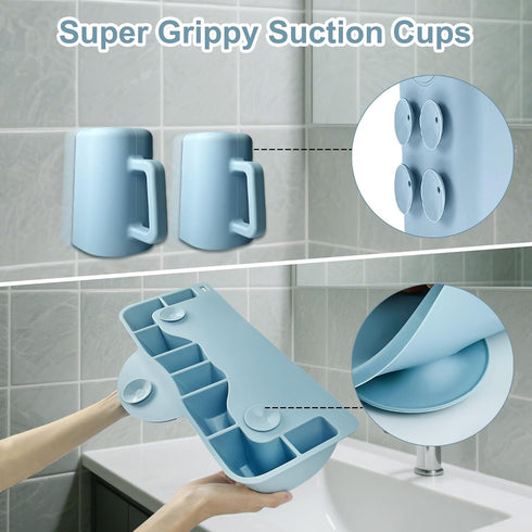 nestery Hair Washing Station for Adult, Silicone Portable Shampoo Bowl with Rinse Cup & Scalp Massager, Hair Washing