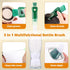 OUTXE 5 Pack Bottle Brush Set, 5-in-1 Water Bottle Cleaner, 15" Long Handle, 3 Straw Brushes, Detail Brush