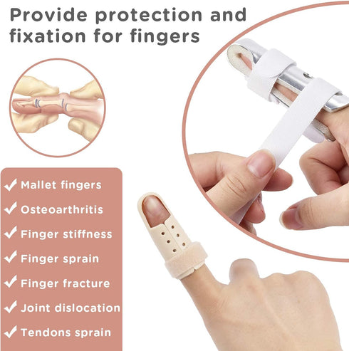 Sopito Finger Splint - 7PCS Finger Support Brace for Broken Fingers, Arthritis Knuckle Immobilization
