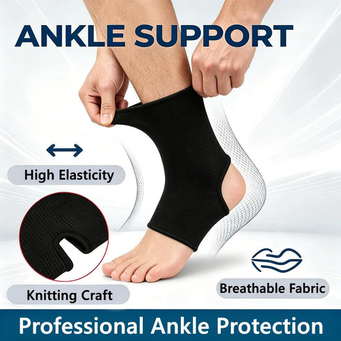 JUSDIQIR Compression Ankle Sleeve, Ankle Brace Compression Support Sleeve for Ankle Joint Pain, Injury Recovery