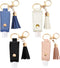 4 Pack Small Hand Sanitizer Keychain Portable Leather Empty Bottles for Toiletry