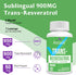 Sublingual Trans-Resveratrol Purity 99%, 3-in-1 Advanced Formula Resveratrol Supplement for Boost NAD+, Immune & Energy