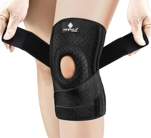 NEENCA Knee Brace for Knee Pain, Adjustable Support with Patella Gel Pad & Side Spring Stabilizers for Arthritis Relief