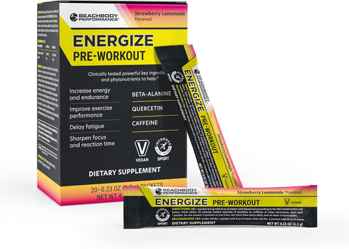 BODi Energize Pre Workout Powder, Beta-Alanine, Quercetin & Low-Dose Caffeine Formula for Enhanced Energy & Focus,