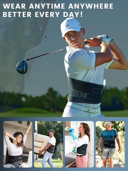 SYXUPAP Back Support Belt for Men Women - Back Brace for Lower Back Pain Relief from Sciatica, Herniated Disc, Scoliosis