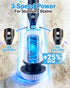 Maraiss 3-Speed 10 90 IPX7 Electric Spin Scrubber, Shower Scrubber with Long Handle & Replaceable Brush Heads, Cordless