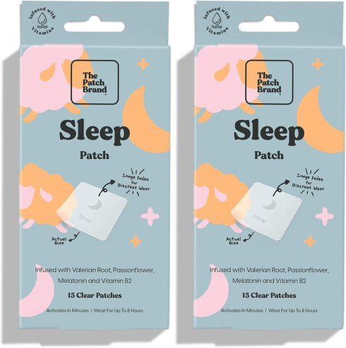 The Patch Brand Sleep Patches, Support Restful Sleep with Melatonin, Valerian Root & B6, Water Resistant