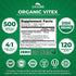 Zazzee USDA Organic Vitex, 500 mg Strength, 120 Vegan Capsules, 4 Month Supply