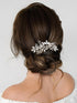 SWEETV Bride Silver Wedding Hair Comb, Crystal Hair Accessories with Rhinestone Bridal Hair Clip