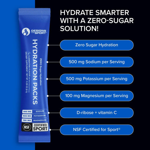 Electrolytes Powder Hydration Packets, Zero Sugar Electrolyte Drink Mix for Water, D-Ribose, Zinc + Vitamin C for
