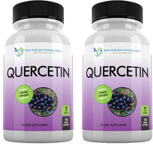 DOCTOR RECOMMENDED SUPPLEMENTS Quercetin - 120 Veggie Capsules, Pack of 2 - 1000mg Per Serving, Vegan, Non-GMO