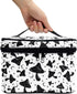 Gothic Mushroom Makeup Bag - Large Opening Design Cosmetic Organizer for Travel with Brush Compartments