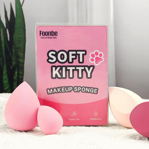 Foonbe 7 Pcs Makeup Sponge Set, Multi-colored Blender Sponges for Liquid, Cream, Powder, Includes 1 Mini Beauty Sponge