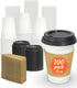 100 Pack 12 oz Disposable Coffee Cups with Lids and Sleeves, Sturdy Thick Paper, Leak-free Insulated for Hot & Cold