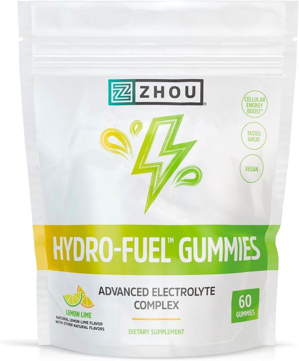 Zhou Nutrition Hydro-Fuel Electrolyte Gummies - Advanced Electrolyte Complex - 20 Servings, 60 Gummies