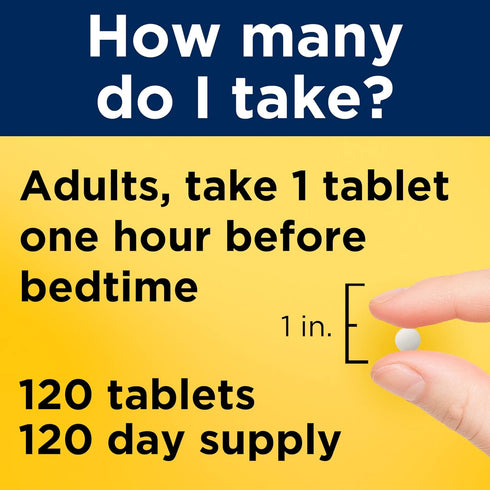 Nature Made Melatonin 3mg Sleep Aids for Adults, 120 Tablets, 120 Day Supply
